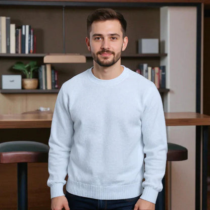 Men’s soft crew-neck cozy pullover – men