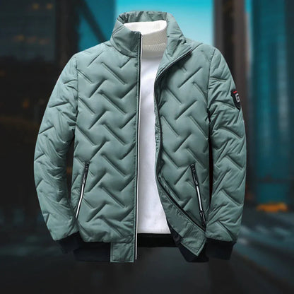 Padded winter jacket with zip pockets – men