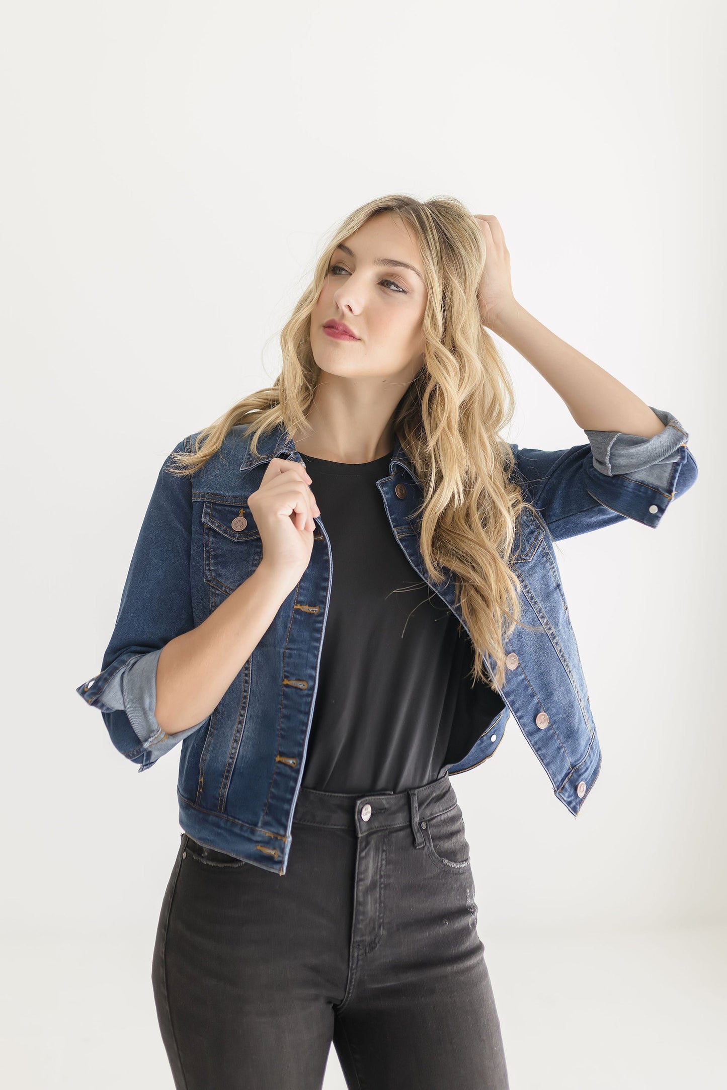 Deanna Denim Jacket Dark Wash