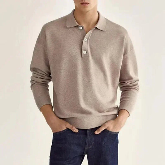 Elias long-sleeve polo shirt – men