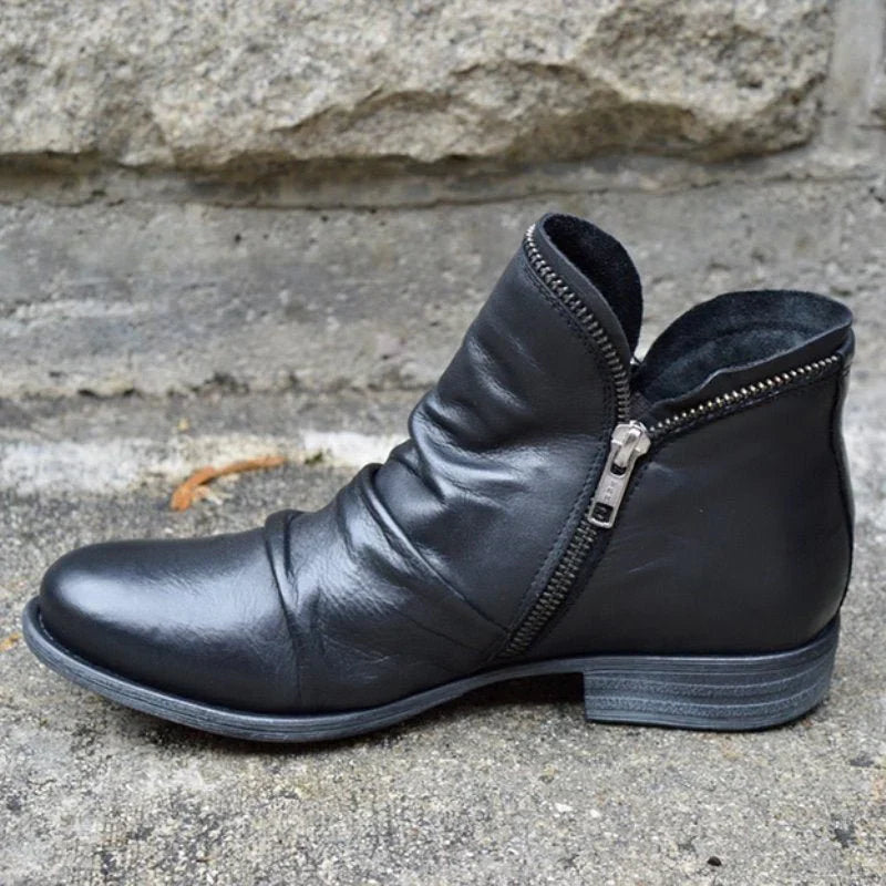 Casual side-zip ankle boots – women