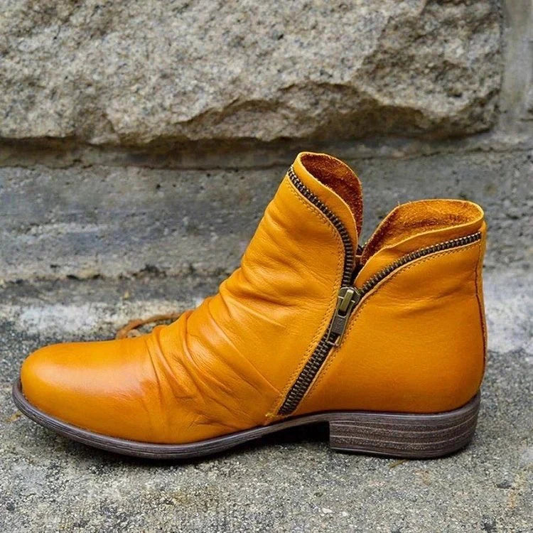 Casual side-zip ankle boots – women