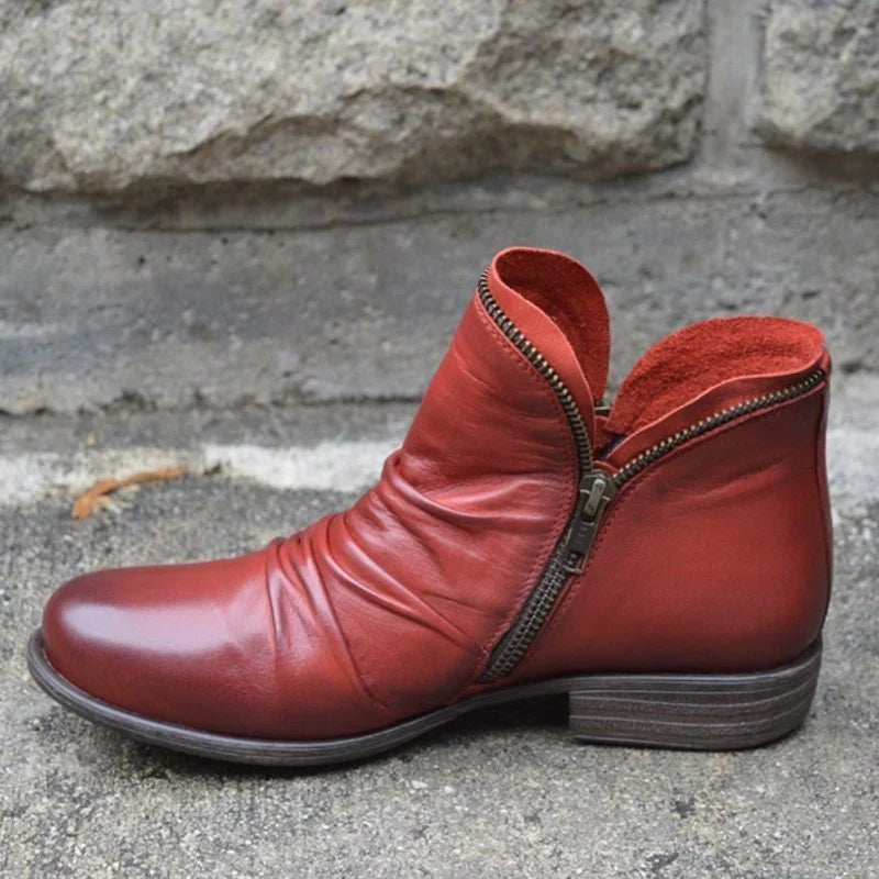 Casual side-zip ankle boots – women