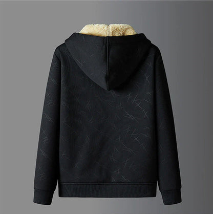 Mads – sherpa-lined hoodie jacket with zipper and drawstring hood