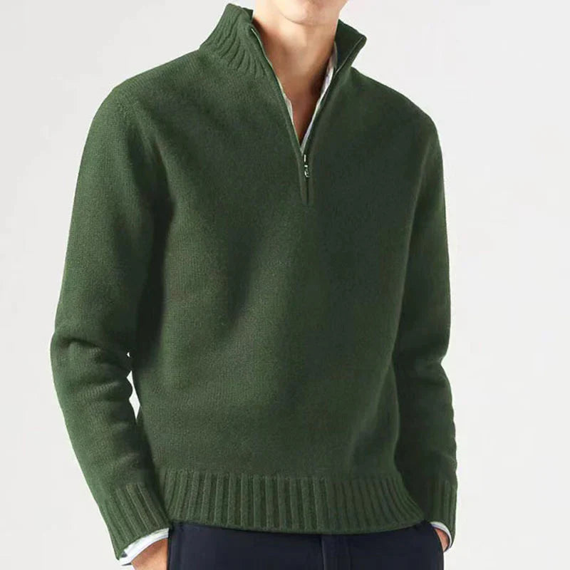 Anton luxurious half-zip sweater – men