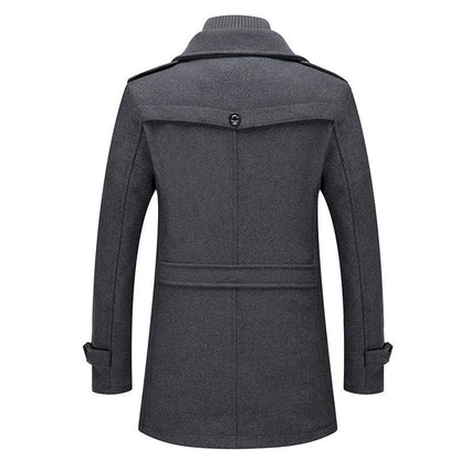 Andreas – structured wool jacket with lapel collar and shoulder straps