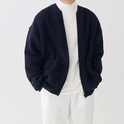 Men’s zip knit cardigan with front pockets – men