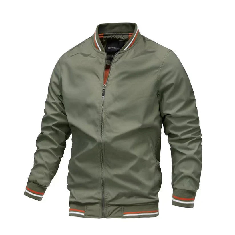 Jonas – slim fit casual jacket with stand-up collar and zipper