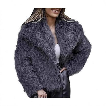 Luxurious faux-fur jacket – women