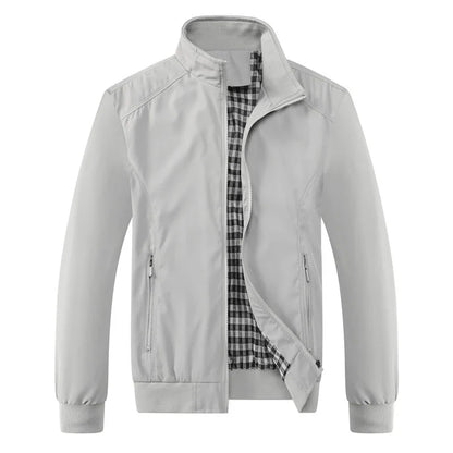 Light transitional jacket with stand collar – men