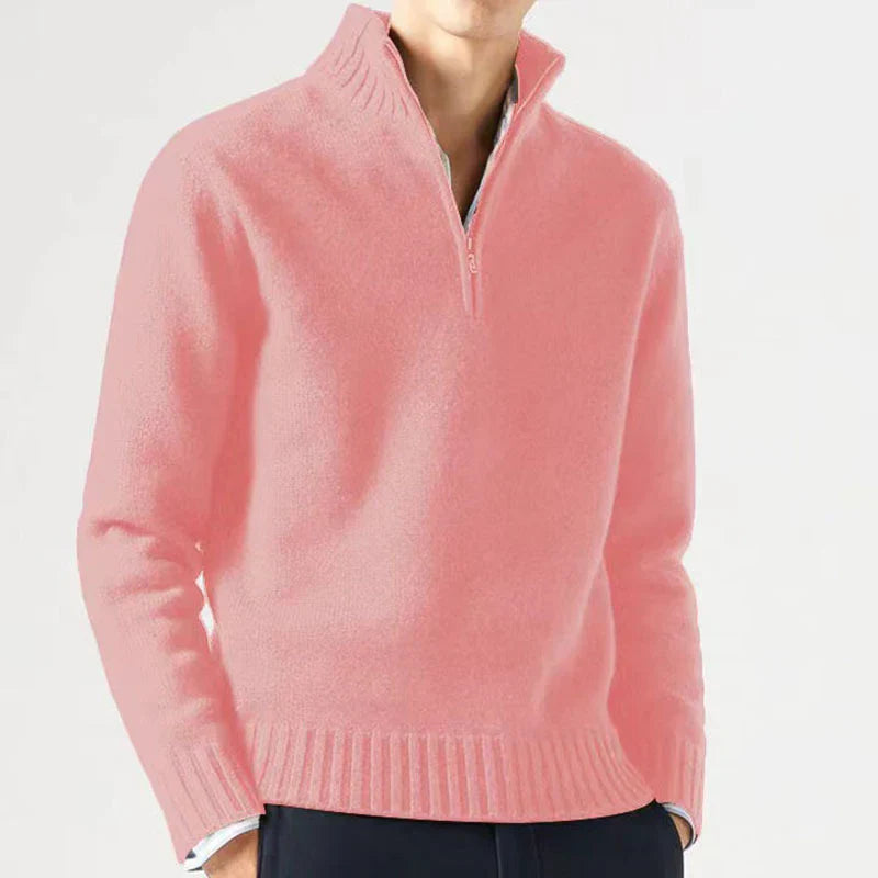 Anton luxurious half-zip sweater – men