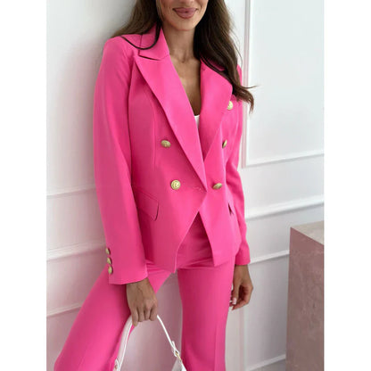 Helena – double-breasted blazer with tailored cut and lapel collar