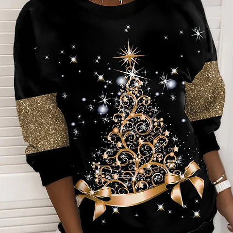 Pine christmas sweater with tree motif – unisex