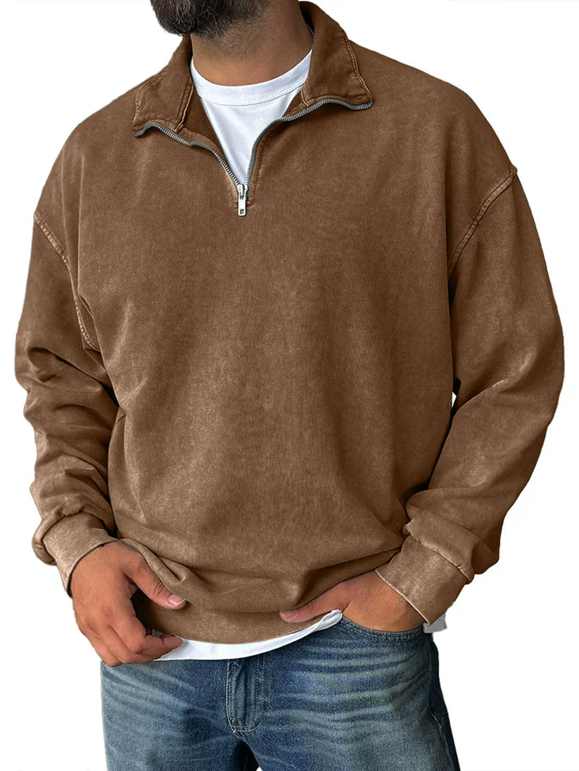 Emil – half-zip sweatshirt with stand-up collar and relaxed fit