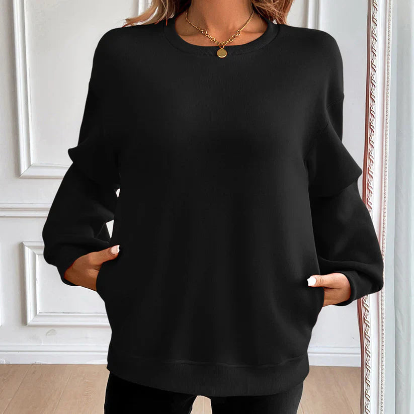 Nora – loose-fitting sweatshirt with front pockets