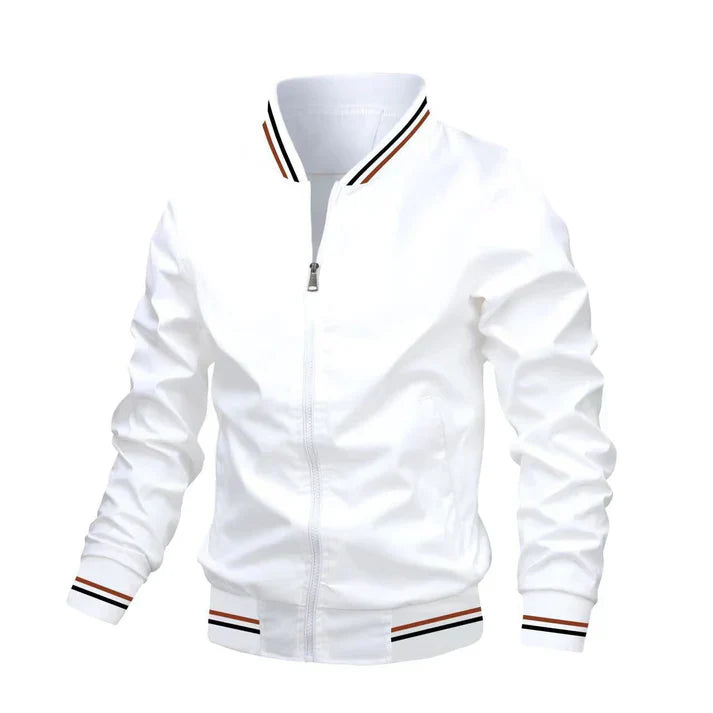 Jonas – slim fit casual jacket with stand-up collar and zipper