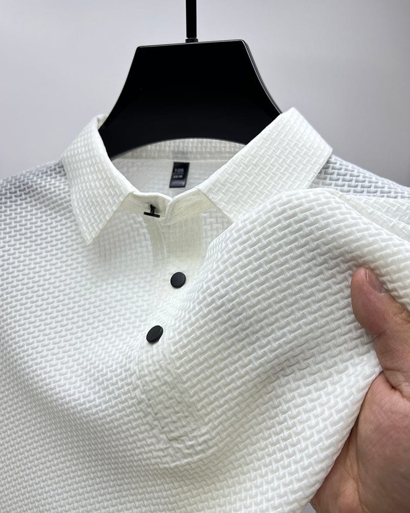 Leonardo casual mesh polo shirt – men