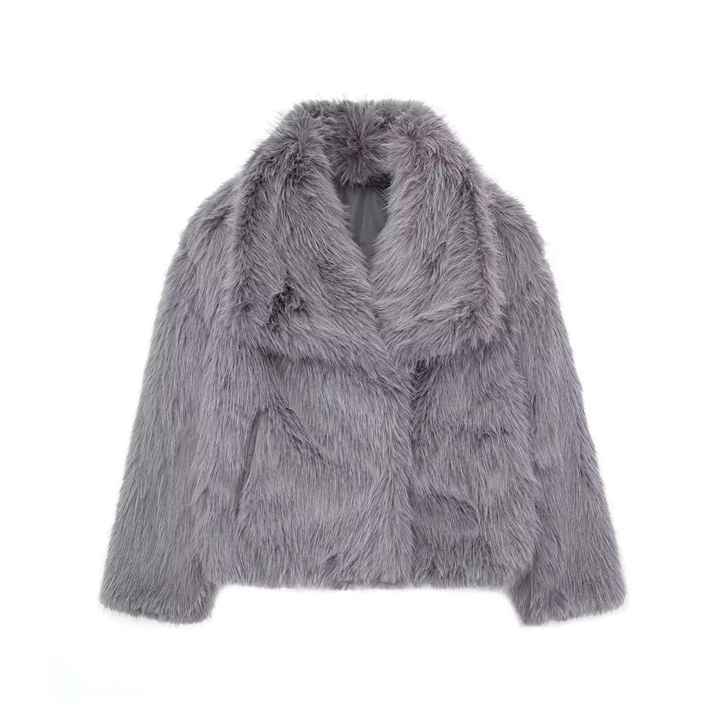 Luxurious faux-fur jacket – women