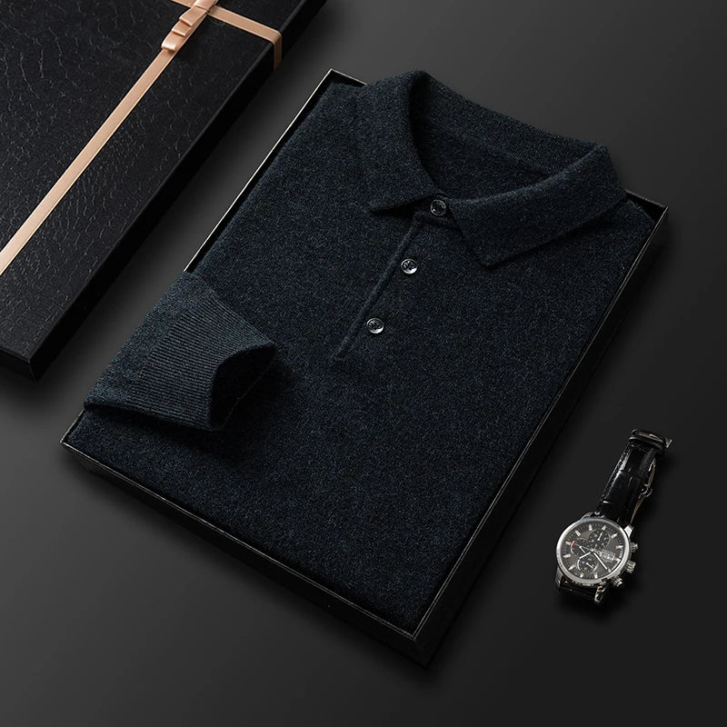 Men’s knit polo sweater – men