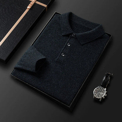 Men’s knit polo sweater – men