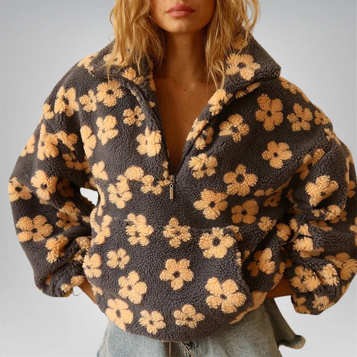 Daisy – fleece warm bloom sweater