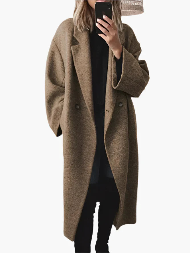 Oversized winter coat in classic blazer style