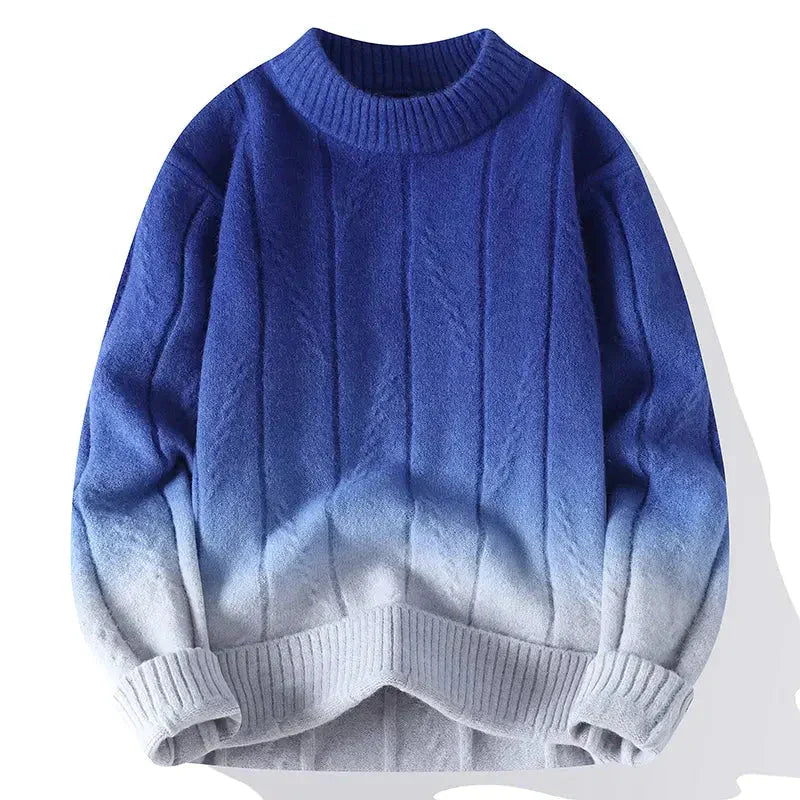 Bicolor knit sweater – men