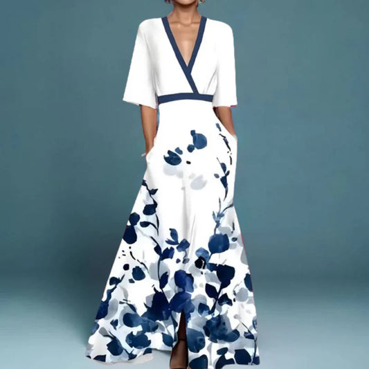 Pauline elegant long-sleeve maxi dress – women