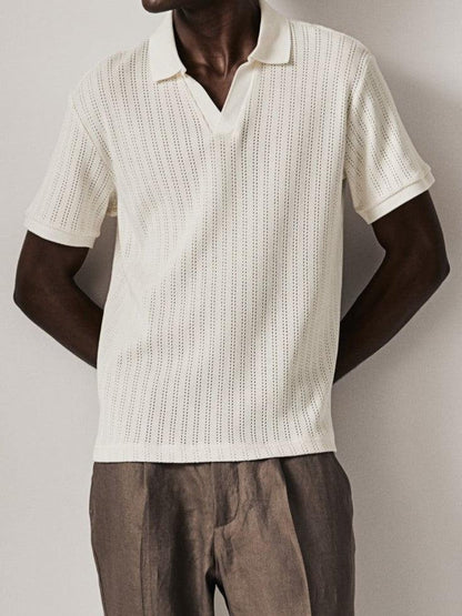 Stylish knit polo shirt – men