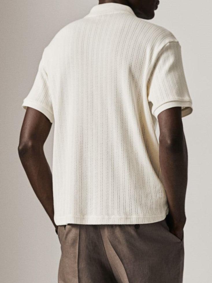 Stylish knit polo shirt – men