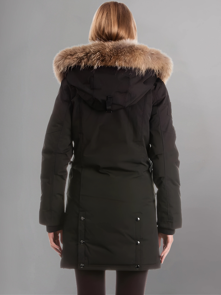 Puffer Jacket with Faux Fur Trim