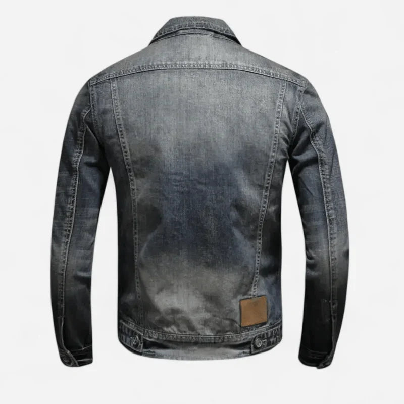 Men's vintage denim jacket, classic, casual, elegant