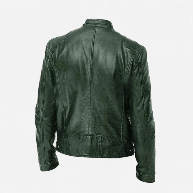 Men's classic leather jacket, stylish and versatile
