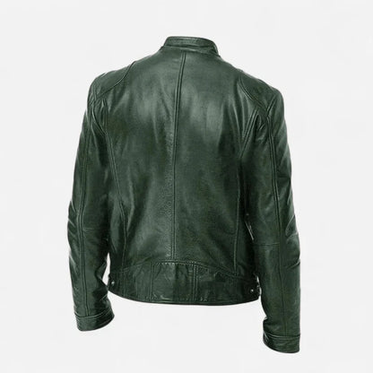 Men's classic leather jacket, stylish and versatile
