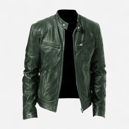 Men's classic leather jacket, stylish and versatile