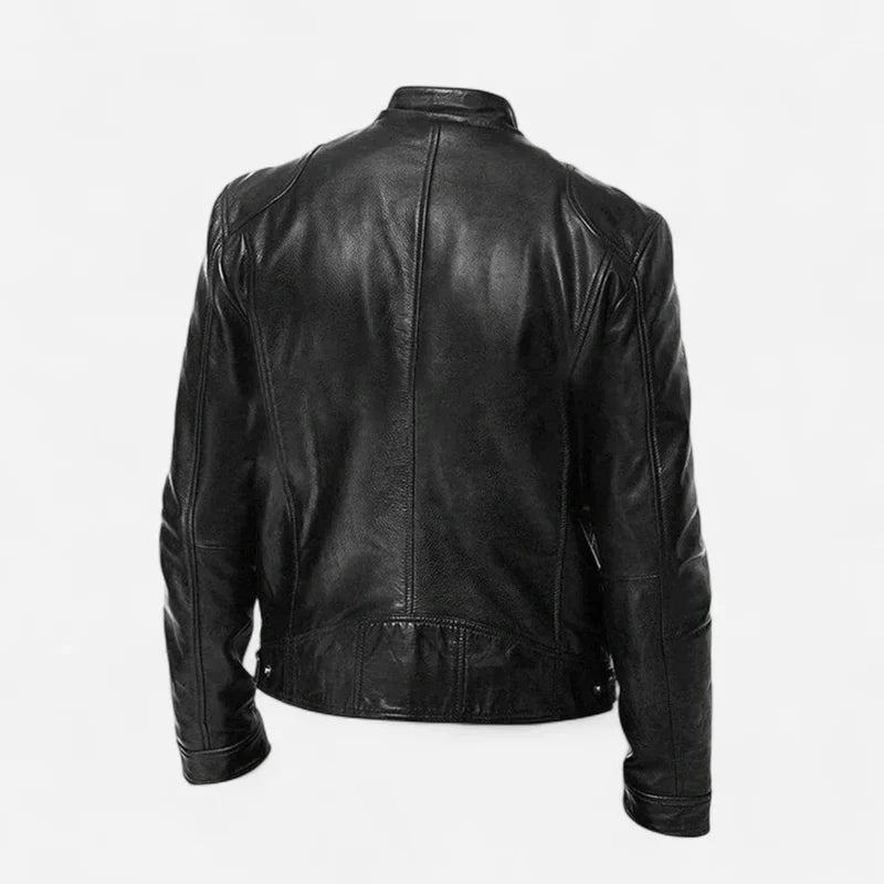 Men's classic leather jacket, stylish and versatile