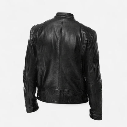 Men's classic leather jacket, stylish and versatile