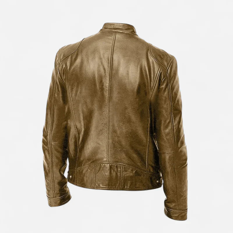 Men's classic leather jacket, stylish and versatile