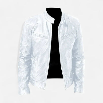 Men's classic leather jacket, stylish and versatile