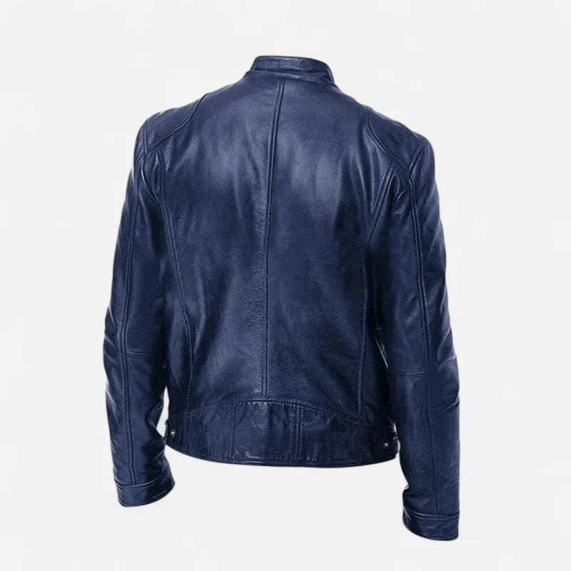 Men's classic leather jacket, stylish and versatile