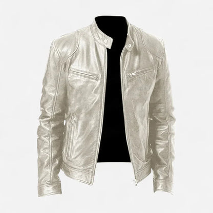 Men's classic leather jacket, stylish and versatile