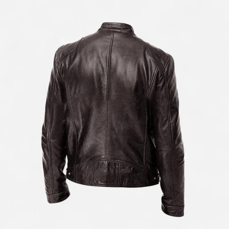 Men's classic leather jacket, stylish and versatile