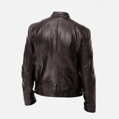 Men's classic leather jacket, stylish and versatile