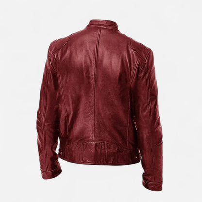 Men's classic leather jacket, stylish and versatile