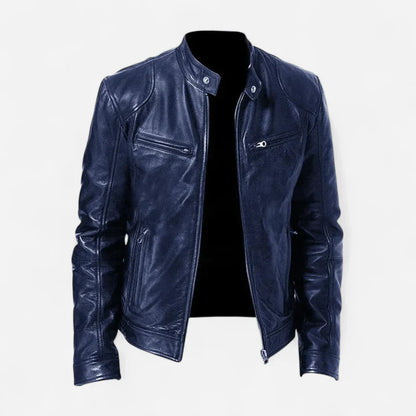 Men's classic leather jacket, stylish and versatile