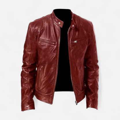 Men's classic leather jacket, stylish and versatile