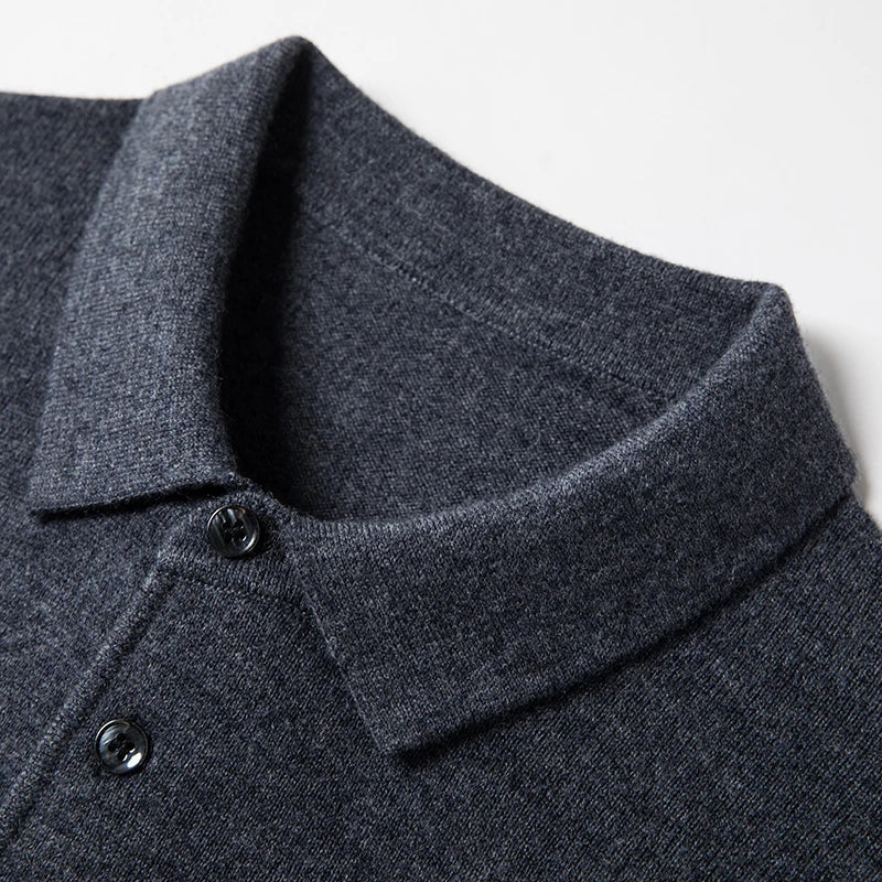 Men’s knit polo sweater – men