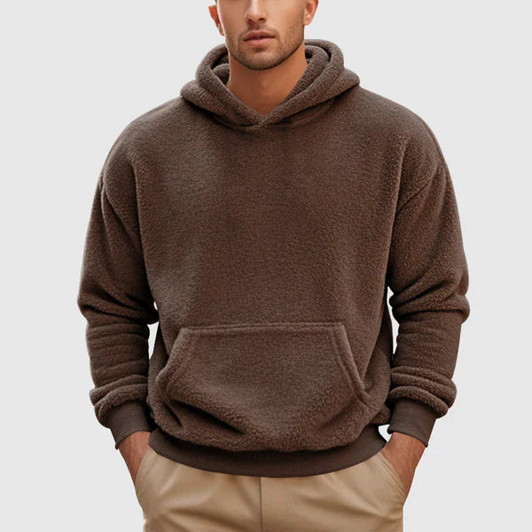 Kai – fleece hoodie with kangaroo pocket and ribbed cuffs