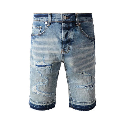 The Calder Distressed Denim Shorts