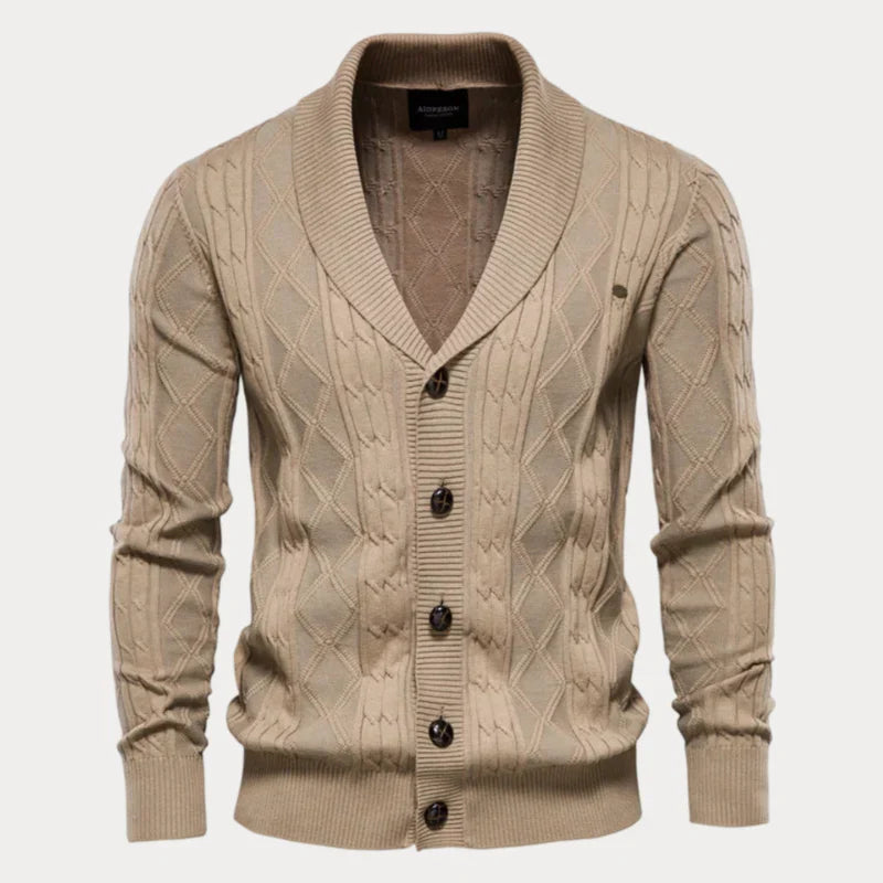 Men’s warm button-up knit cardigan – men